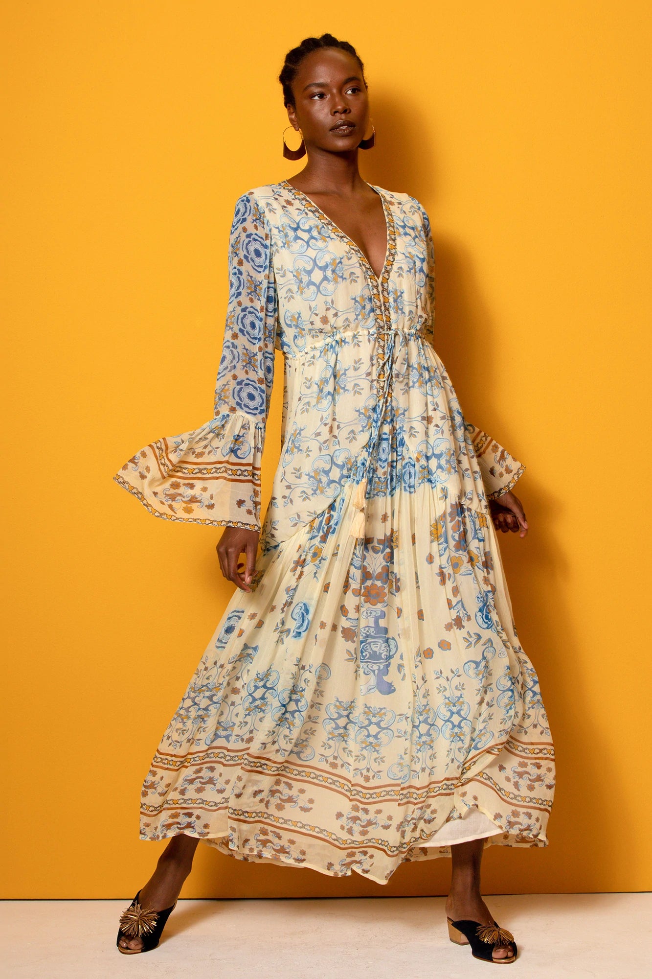 Blue African Dress - African Clothing for Women- KEJEO DESIGNS